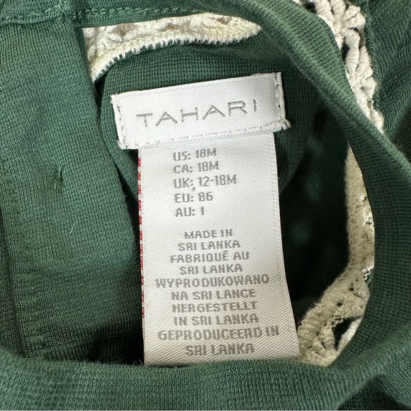 Tahari Green Lace Bow Dress - Picture 5 of 7